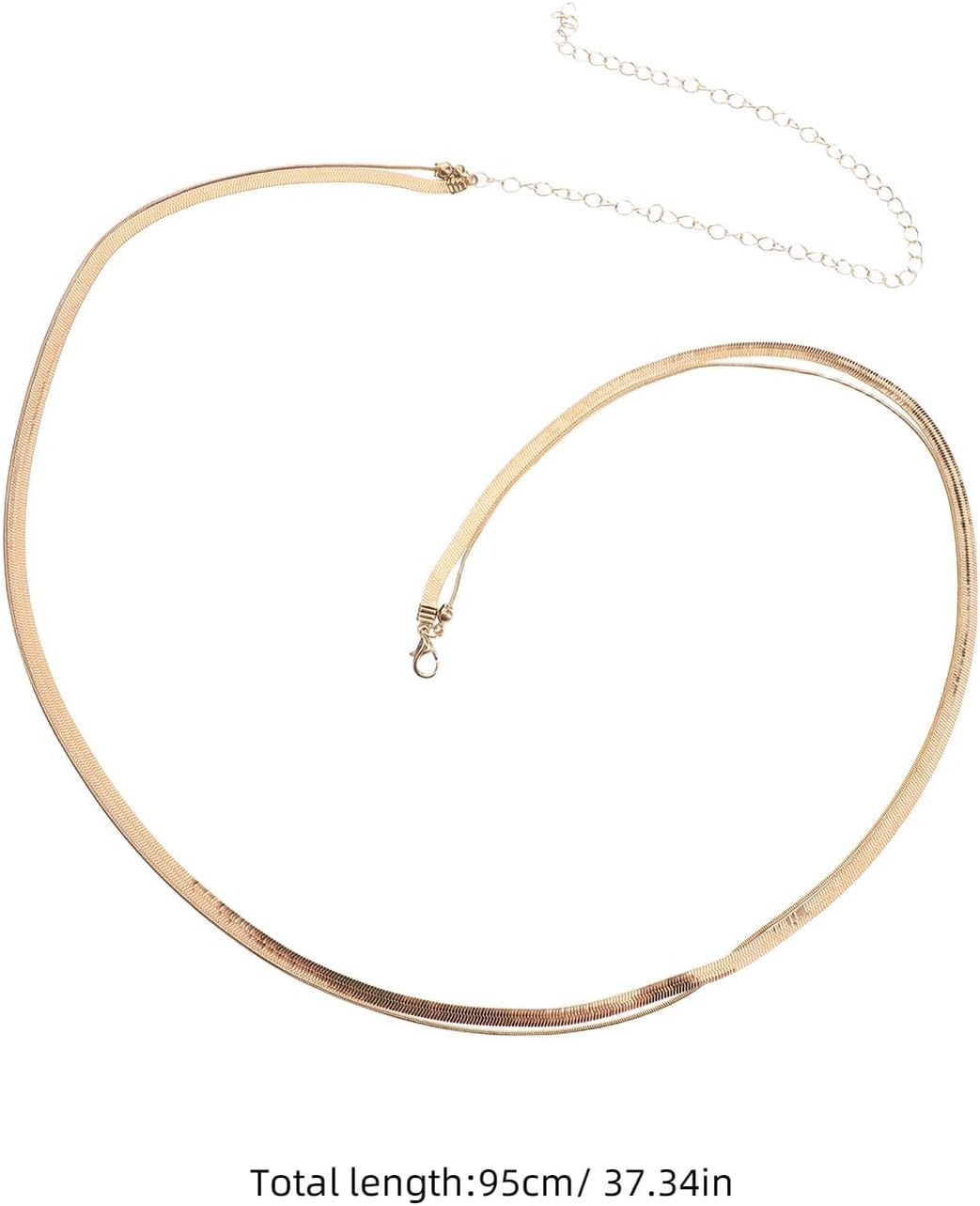 HOMSFOU Layered Women's Waist Chain Punk Metal Belly Chain Adjustable Body Jewelry for Summer Beach Accessories
