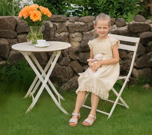 Image of Felix & Flora Toddler Girl Sandals - Little Girl Easter Dress Shoes Lightweight Open Toe Beach Holiday Flats