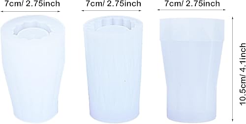 Miniatura 5 de Cayway 3 moldes de resina foral, molde de silicona, botella de resina para resina epoxi, decoración del hogar