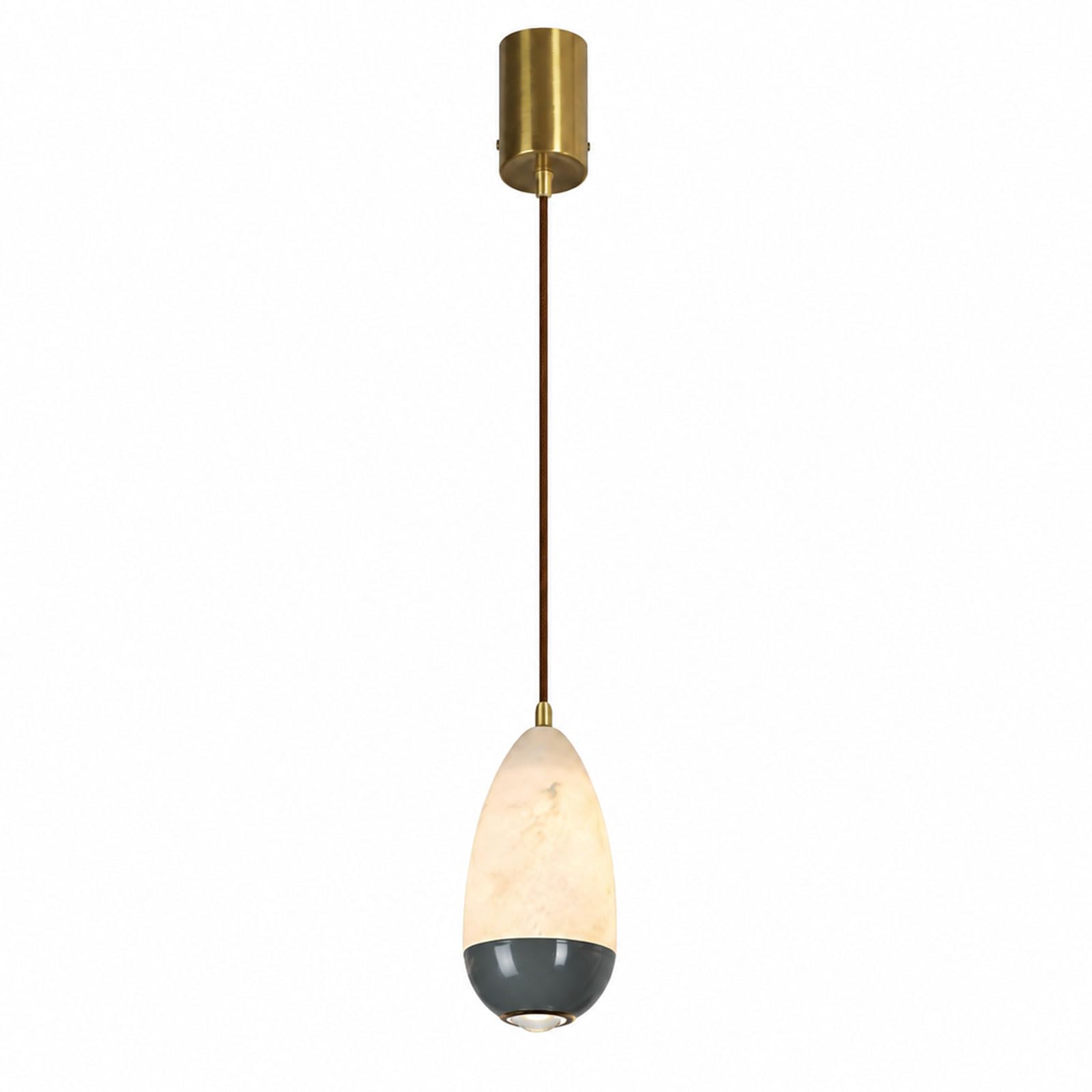 IOEDHW Alabaster Pendant Light Teardrop Hanging Lamp for Bar Counter