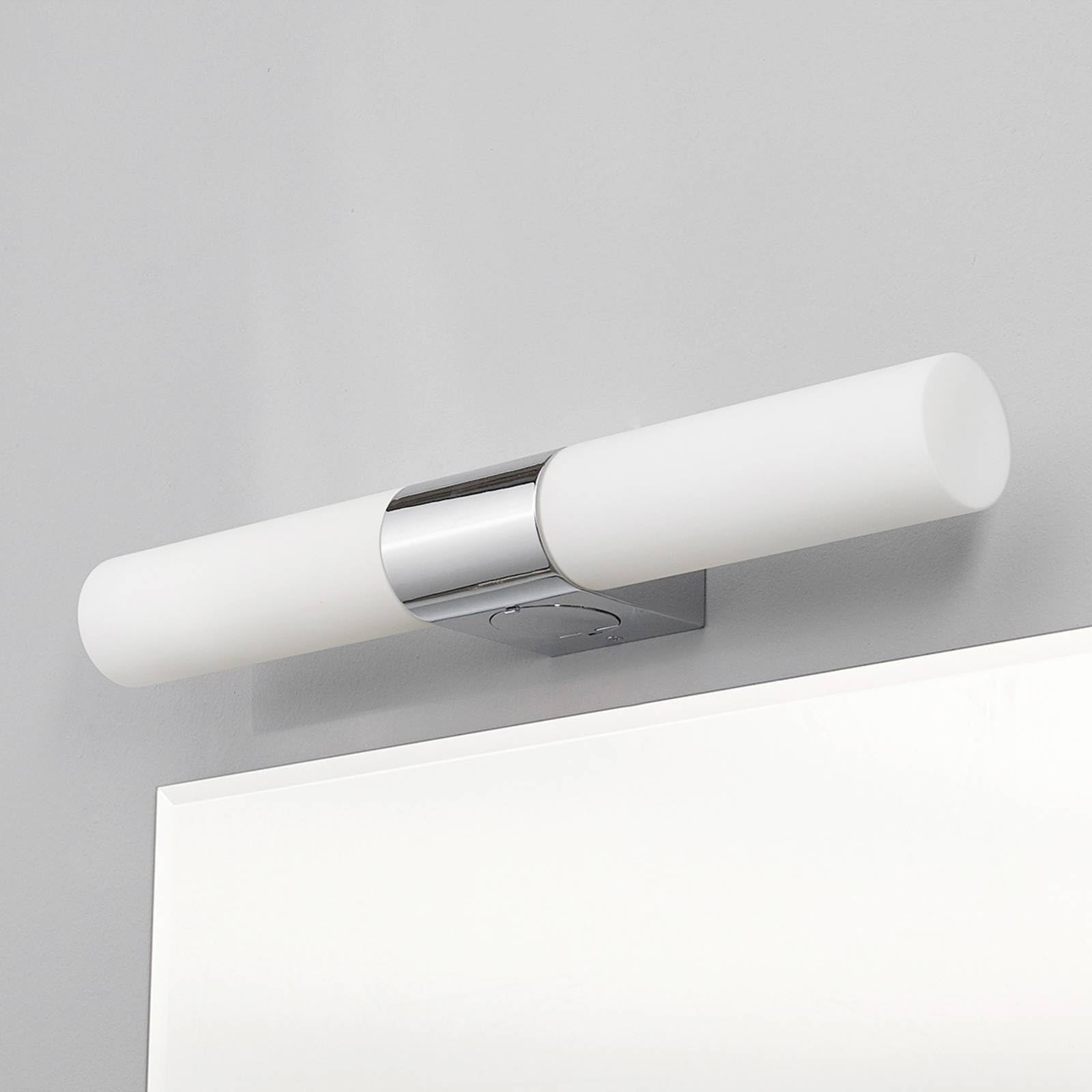 Lindby Applique Murale Ziva à intensité variable Argent Métal 2 lampes E14 Luminaire Salle de bain