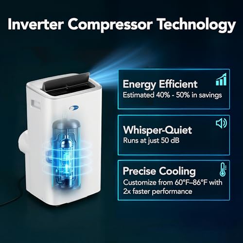 Whynter Portable Air Conditioner 13000 BTU Dual Hose Smart Wi-Fi ARC-1280WX - image 6