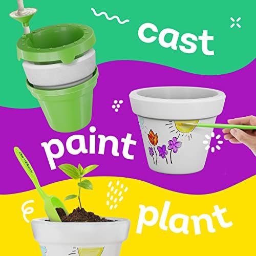 Cast, Paint & Plant Kit for Kids & Teens - Birthday Gift Ideas for Girls & Boys Age 8-14 Year Old Tween Girl Christmas - STEM Teenage Crafts Gifts Kits, Fun DIY Art Teen Projects - Casting & Gardening 2 51BMWHF3haL. AC
