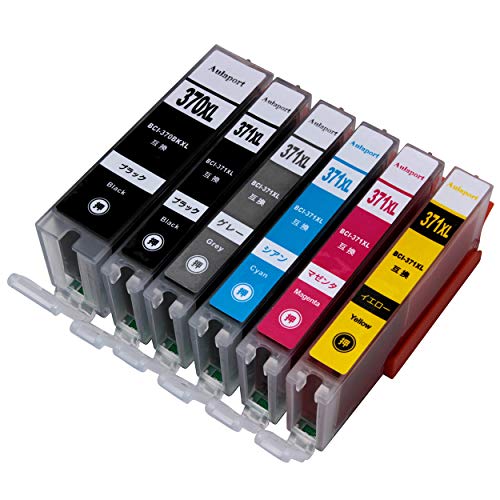 キヤノンインクカートリッジ371 canonインク371 互換インク BCI-371XL+BCI-370XL 6色マルチパック/大容量/ICチップ残量表示機能/保証付/純正品 と併用可能【Aulaport】