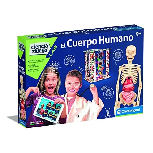 Clementoni - El cuerpo humano - juego científico aprender anatomía, a partir de 9 años, juguete en español (55089)