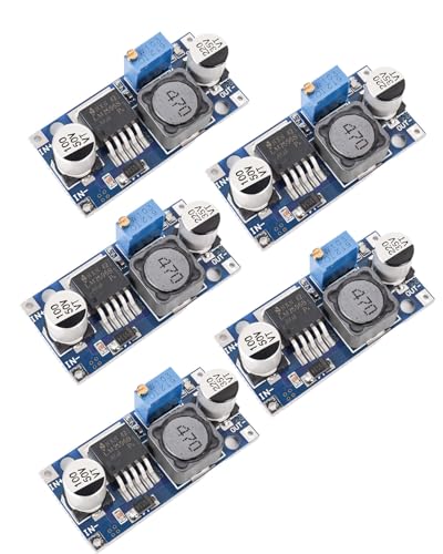 Seloky 5 Pack LM2596 DC to DC Buck Converter 3.0-40V to 1.5-35V Adjustable Voltage Regulator Electronic Voltage Stabilizer Power Supply Step Down Module