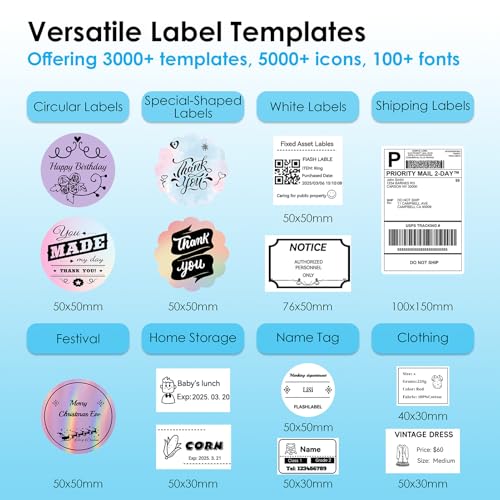 Bluetooth Thermal Shipping Label Printer, 4x6 Portable Thermal Address Label Printer for Small Business, Compatible with iPhone,Android,Windows,Mac,Chromebook –Works with Ebay Shopify USPS&More - Image 5