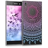 kwmobile Crystal TPU Silicone Case for Sony Xperia XA1 Ultra in Design Indian sun blue dark pink transparent