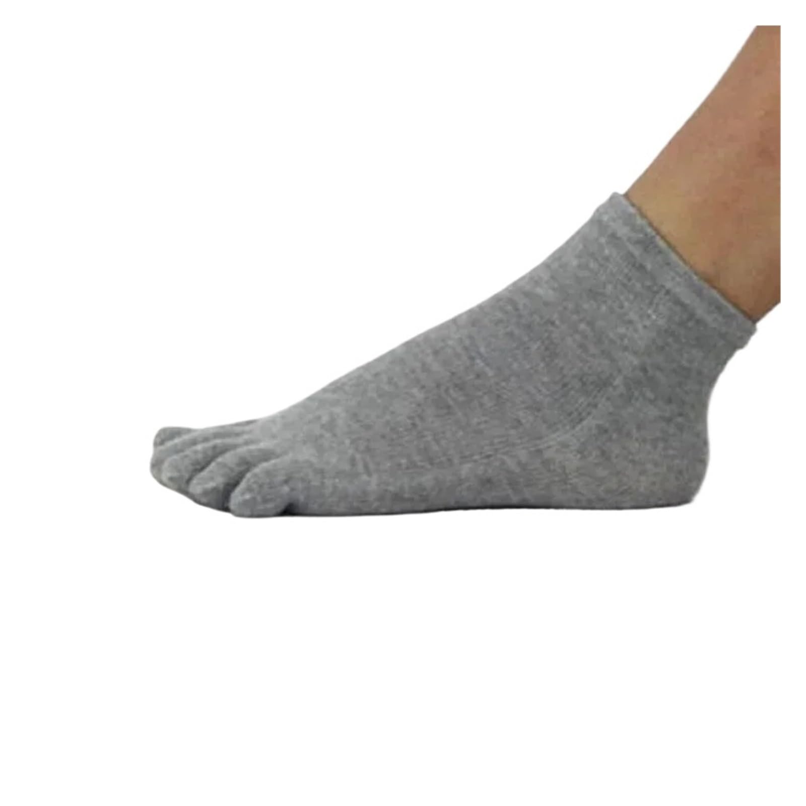 ITRHJTGP Finger Socks 3pair Five-Toed Flip Flop Mens Running Kintoe Hiking Socks for Fitness(Light gray)