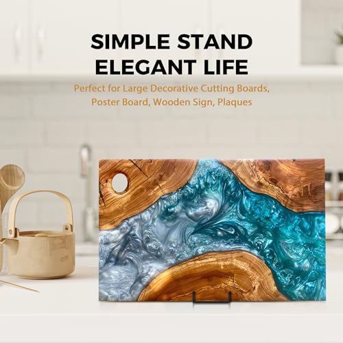 Image of TR-LIFE 16 Inch Heavy Duty Plate Stand (2 Pack) - Metal Display Easel for Large Plates, Picture Frames, Signs, Posters, and Decorative Platters