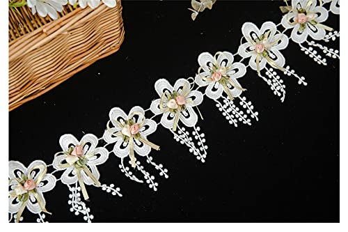 Ruban dentelle fleurs vintage 6m de large robustesse couture - 4