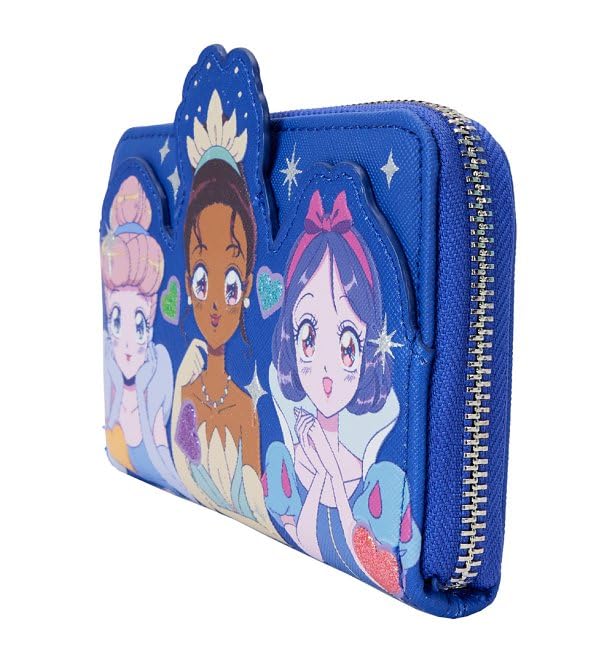 Loungefly Disney Princess Manga Style Zip Around Wallet2