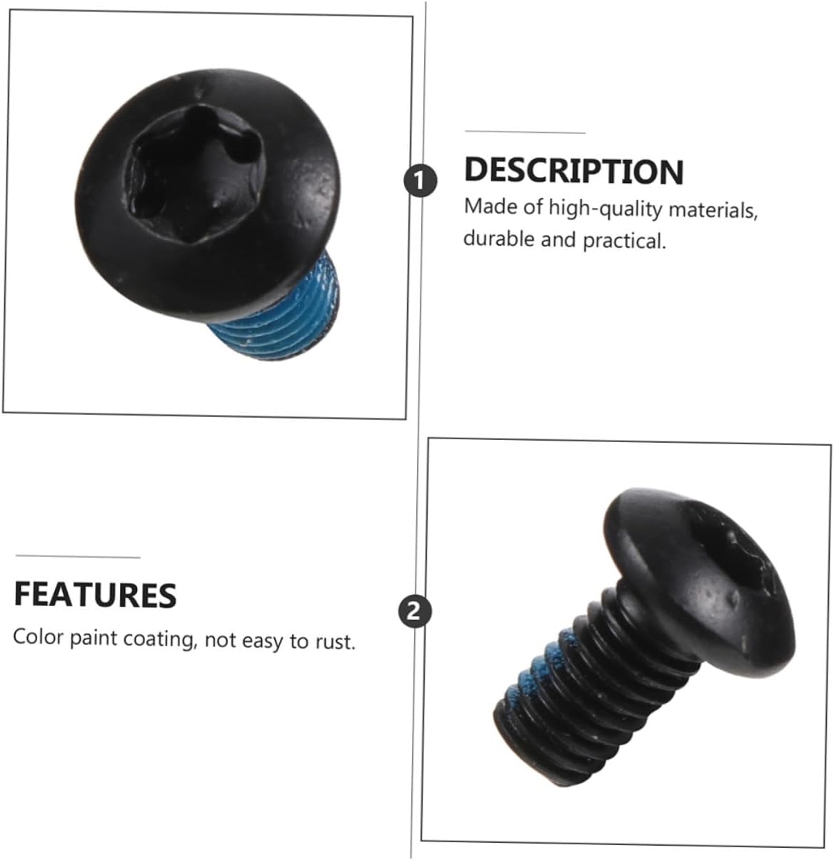 2 Boxes Bicycle Screw Bolts Cycle Screws Disc Brake Screws Brake Caliper Washers Kit Titanium Parts Brakes Discs Bleeder Shine Pads Race Screws Bike Disc Screws Alloy Steel Black