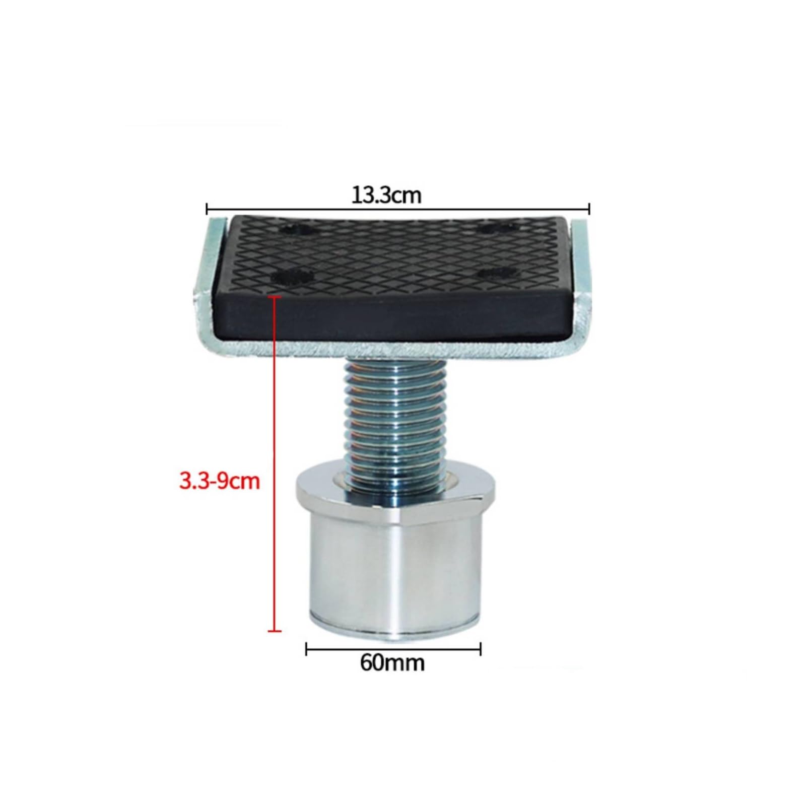 Milageto 4 Piezas Elevador con Goma Antislizan Almohadilla Elevador Accesorio para Mecánicos, 60MM