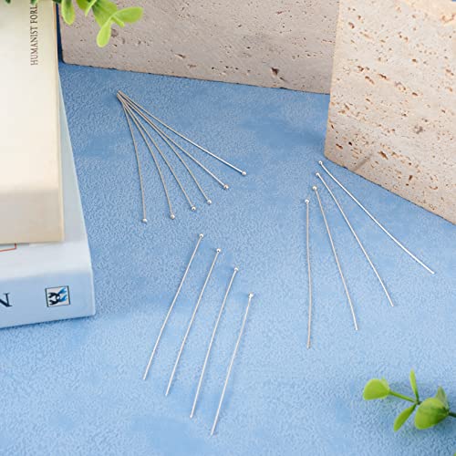 Craftdady 115Pcs 70Mm Silver Ball Head Pins Round Ball Point Brass Wire Needle Headpins 2.75 Inch For Craft Dangle Earring Pendant Necklace Bracelet Making #TOP6