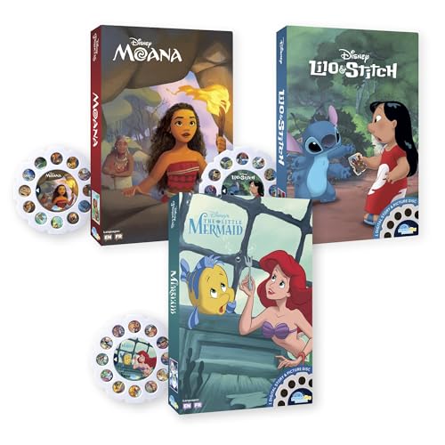 Image of Moonlite Storytime Storybook Reels, 3 Story Set, Moana, The Little Mermaid, Digital Stories for Projector, Toddler Early Learning Gifts for Kids Ages 12 Months and Up - Projector Sold Separately