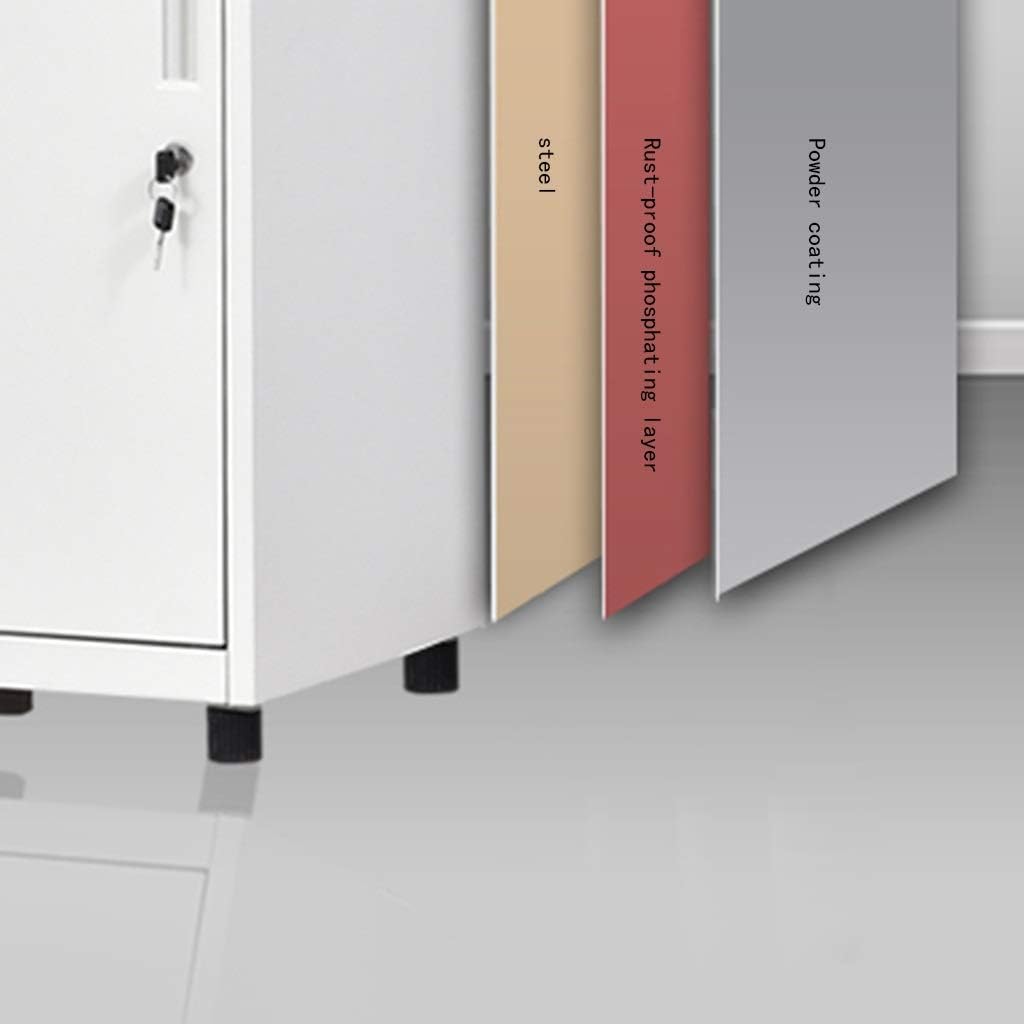 File Cabinet Office File Cabinet Iron Belt Lock File Cabinet White Multifunctional Drawer Cabinet Black Home Bedside Desk Office File Cabinet (Color : Gold, Size : 1)(Gold Brass)