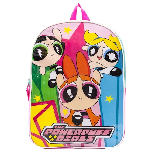 Fast Forward Powerpuff Girls Toddler Girl Backpack for Kids - Toddler Back Pack with Padded Straps - Little Kids Backpack - Comfy Preschool Bagpack - 15