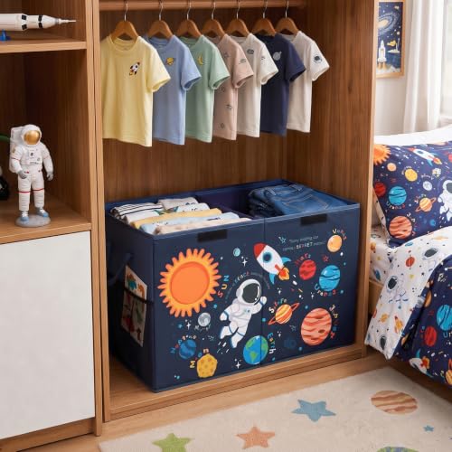 Image of Toy Box with Adjustable Divider Large Toy Chest Storage for Nursery Kidroom