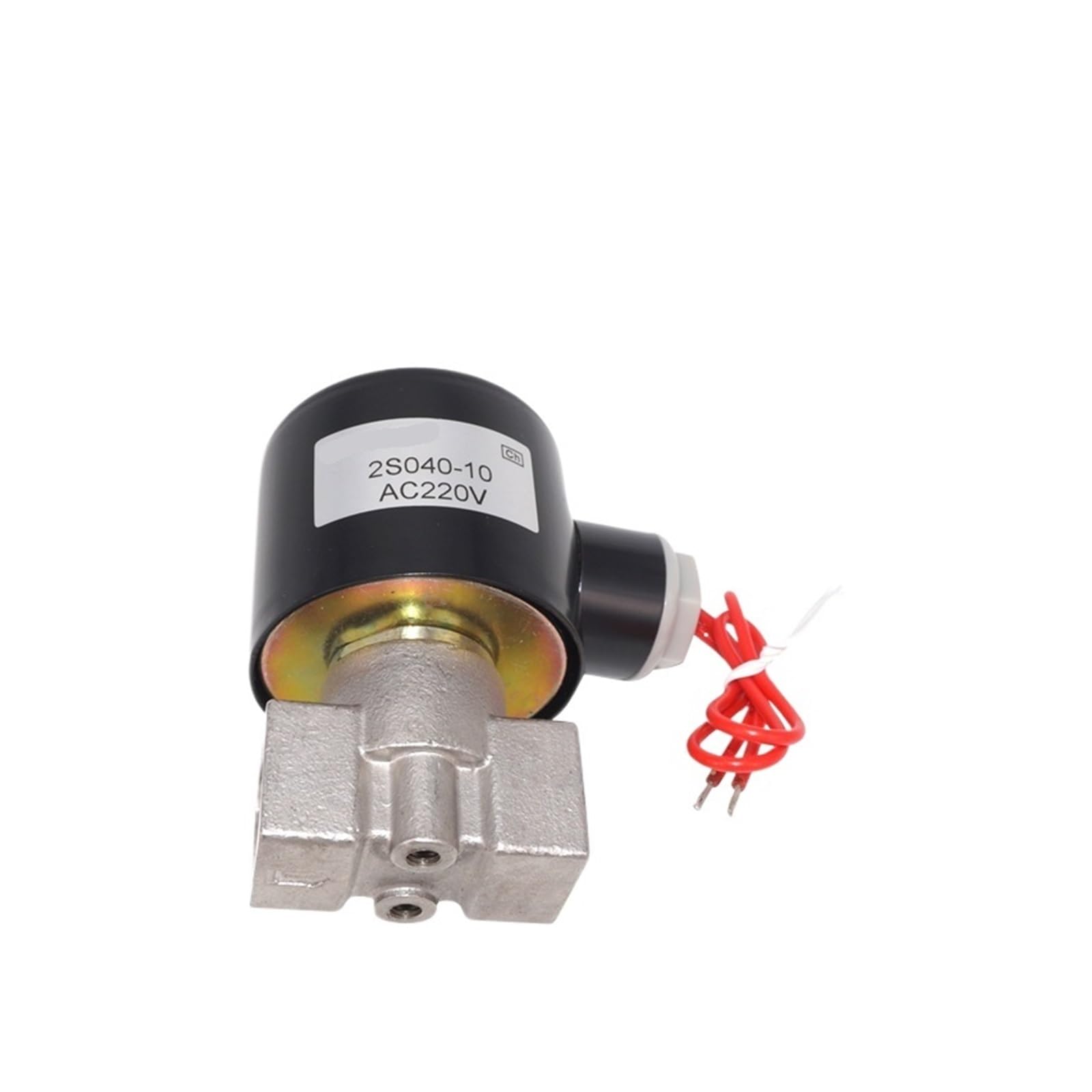 1 vanne fermée série 2S 1/4" 3/8" 1/2" 3/4" 1" en acier inoxydable valve magnétique eau huile gaz valve pneumatique (2s160-15, AC380 V)