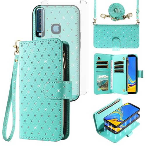 Coque Samsung Galaxy A9 2018 Asuwish Style Urbain Bleu Sarcelle