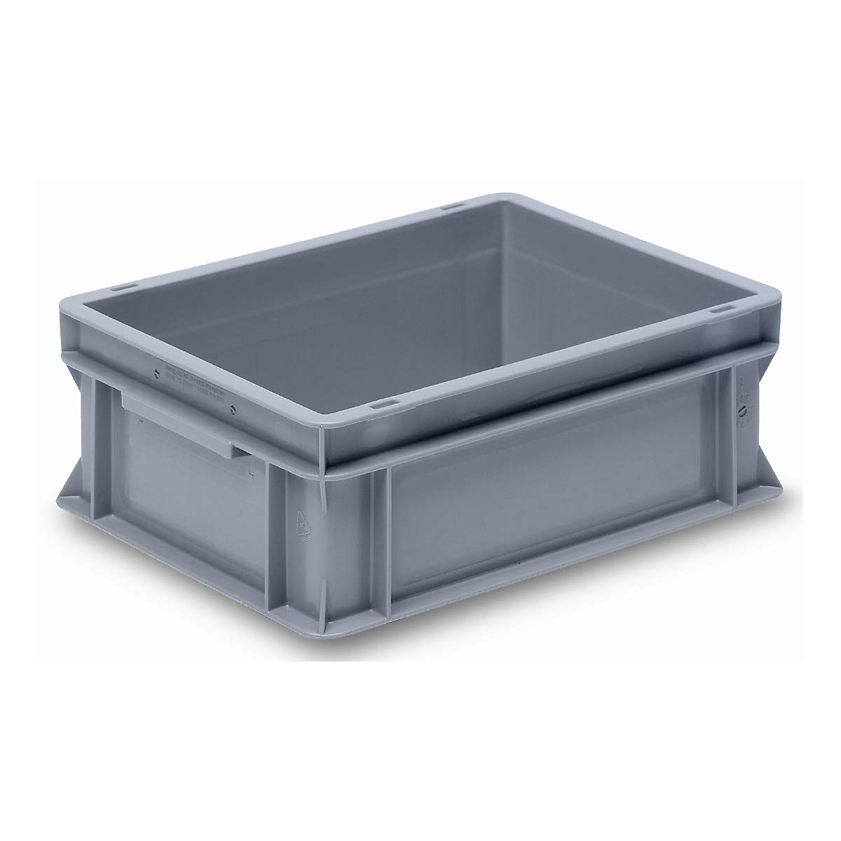 Contenitore impilabile a norma europea in polipropilene (PP), portata 20 kg, grigio argento, capacità 175 l, altezza esterna 425 mm, conf. 1 pz..