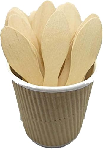 Cuchara de helado de madera desechable | Ecológico, biodegradable, compostable, ecológico (2.756 in)