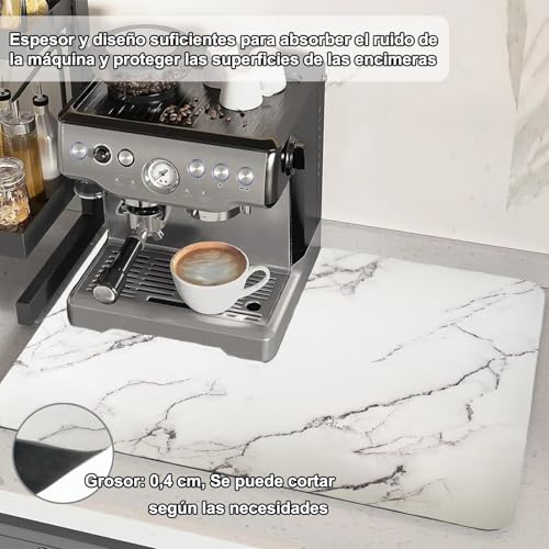 Miniatura 6 de Soqkeen Alfombrilla Escurreplatos, 40 X 30 Cm Súper Absorbente Alfombra Escurreplatos, Self Drying Mat Alfombrilla Fregadero Cocina Antideslizante Para Fregadero Encimera De Mármol