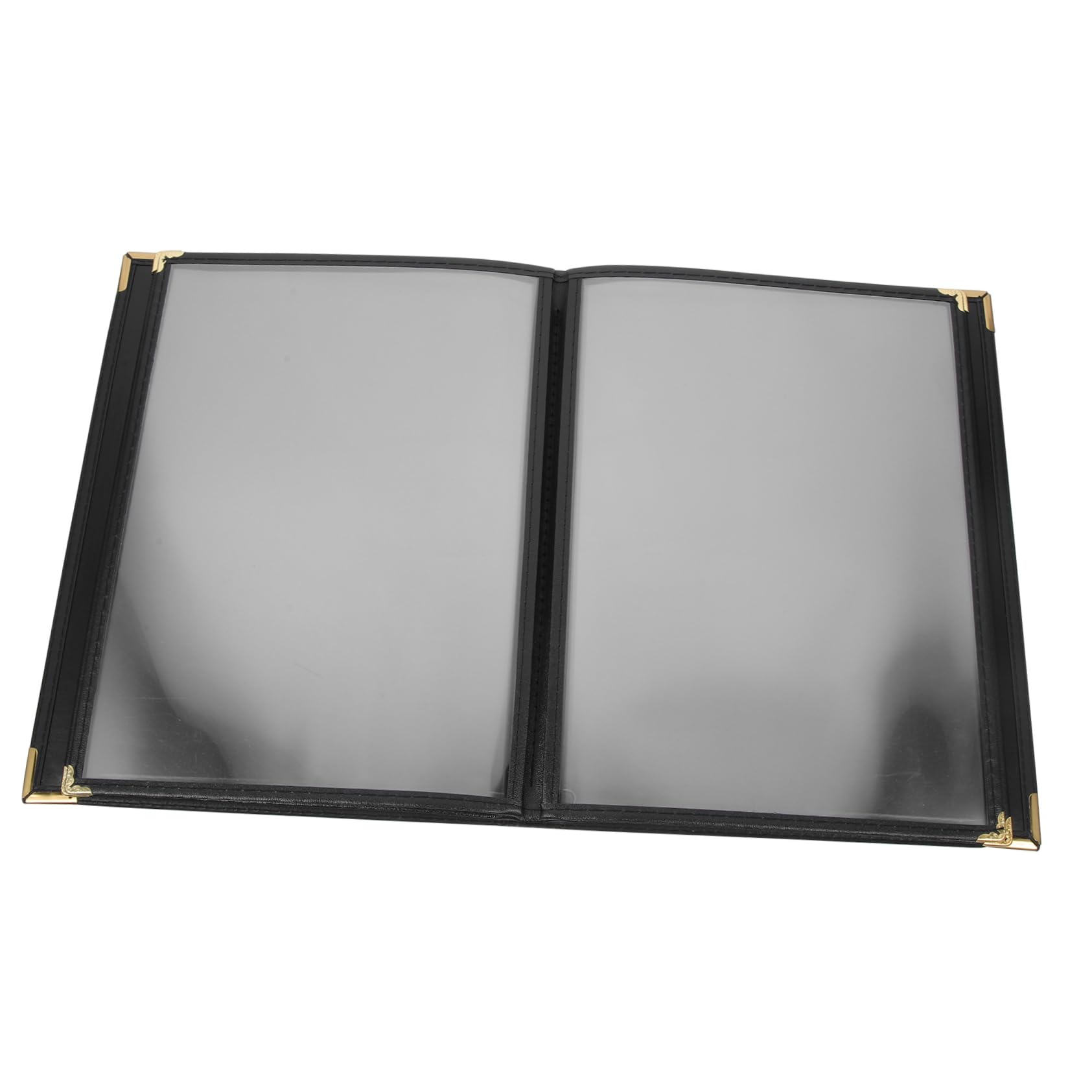 MUSISALY Loose-Leaf Transparent Restaurant Menu Covers Cocktail Menu Holder Coffee Accessories Clear Menu Covers Transparent Menu Cover PVC Menu Cover Binder for Recipes Pu Black