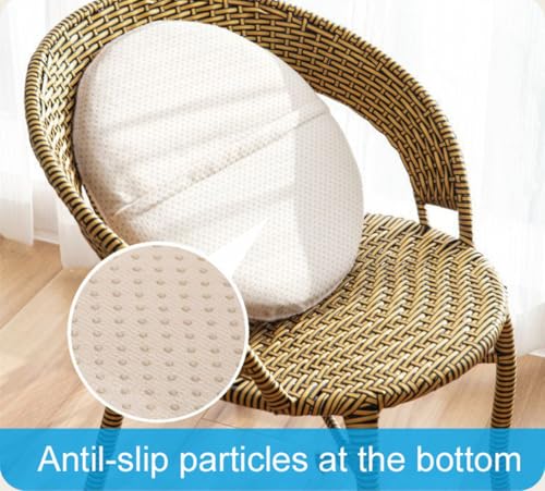 Cojines redondos para asiento con cremallera invisible y fundas lavables para jardín, 2 uds 7