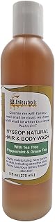 Cleanse Me With Hyssop Natural Hair and Body Wash, Organic Hyssop Infused Shampoo and Body Wash for Nourishing and Refreshing Hair & Body Cleansing (Tea Tree Peppermint & Green Tea)