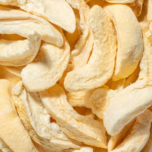 Gefriergetrockneter Pfirsich 60g: getrocknete Pfirsichscheiben ungezuckert - Gefriergetrocknete Früchte mit purer Frucht, voller Geschmack: Beeren gefriergetrocknet - Getrocknete Fruechte NUTRIPUR – Bild 6