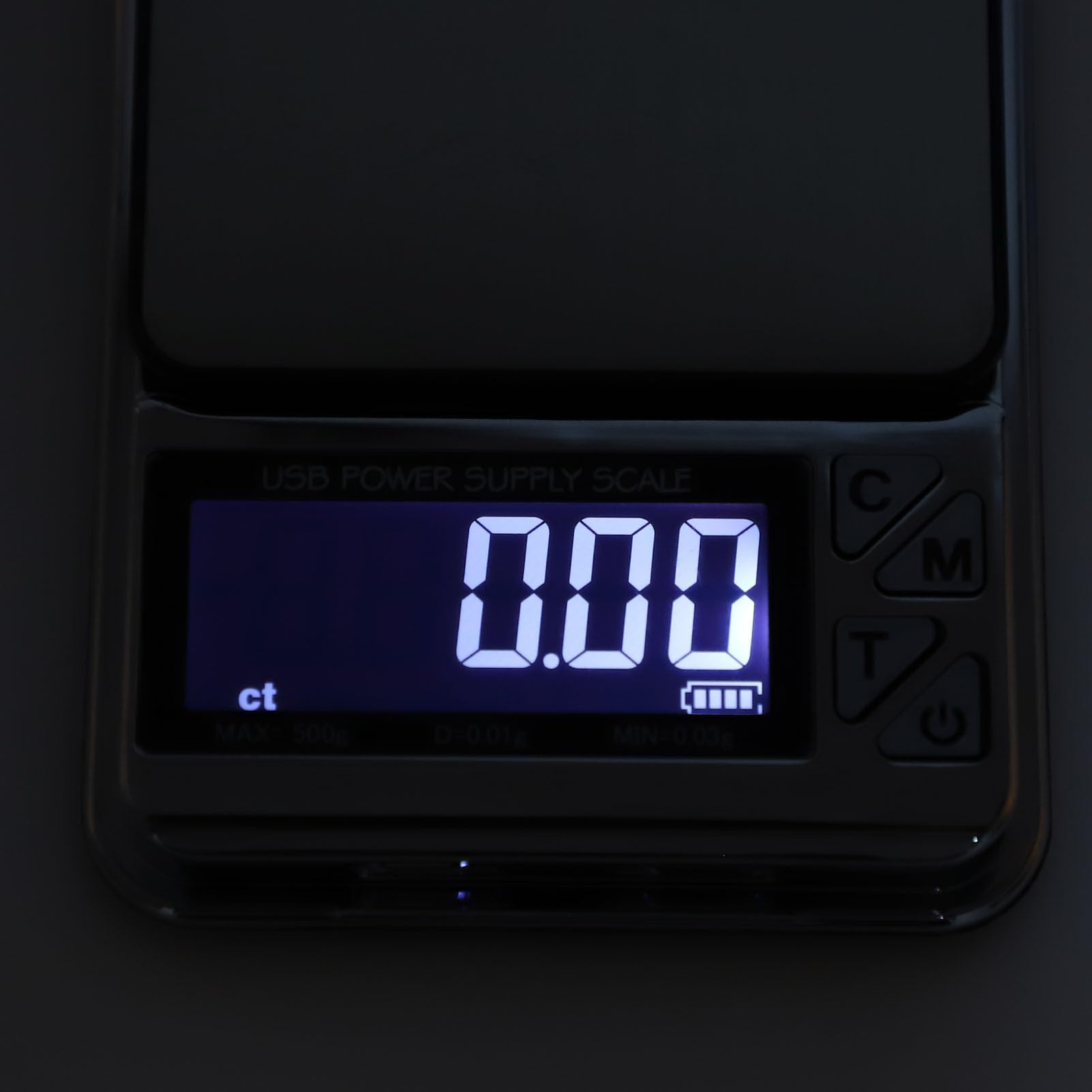 Báscula Digital Alta Precisión 500g x 0.01g Escala Miligramos para Joyería Cocina Portátil con Función Tare PCS Acero Inoxidable