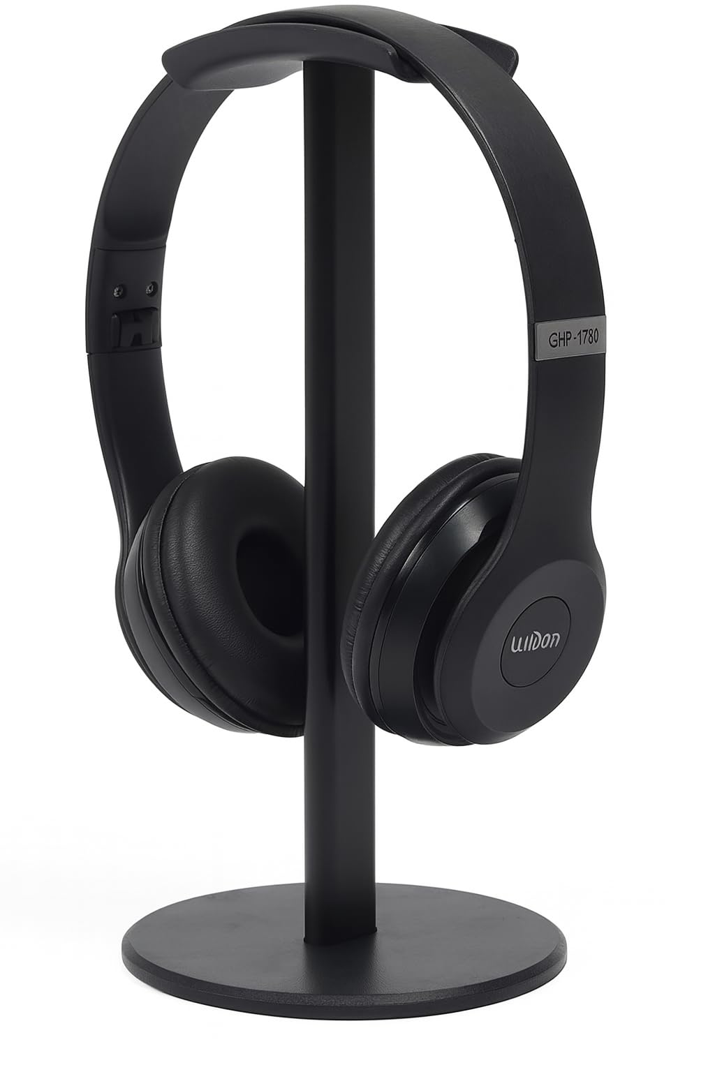 GadgetBite Headphone Stand for Table Desk Aluminum Headphone Holder Gaming Headset Holder for Table Top ABS Solid Base Headphone Accessorie Organiser for PC Office Home Gaming Headsets - Black-image-28