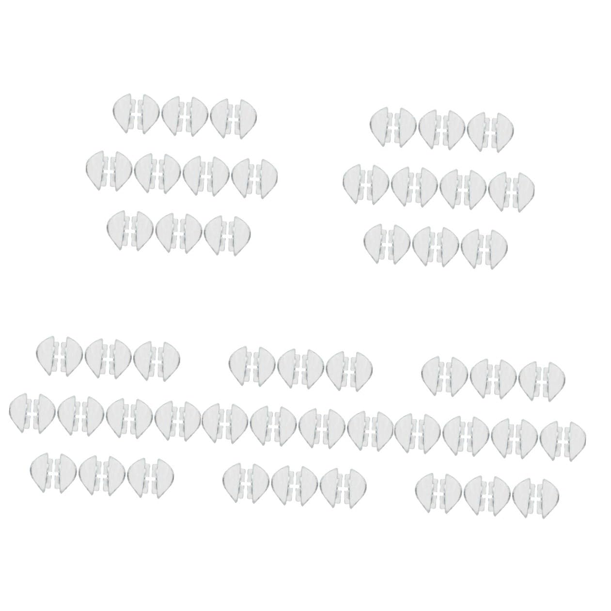 Healvian 5 Set Di Naselli Per Occhiali in Silicone Resistenti Non Pieghevoli Comodi Da Indossare Adatti Al Ponte Del Naso 10 Paia*5