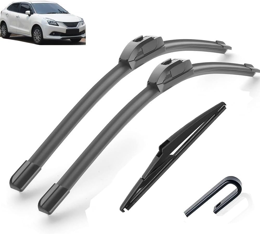 DZTYNKO Car Windscreen Wiper Blades Set for Suzuki Baleno WB 2015-2021 21in+18in+12in, Front Window Wipers for Clear Visibility, Replacement Wiper Blades