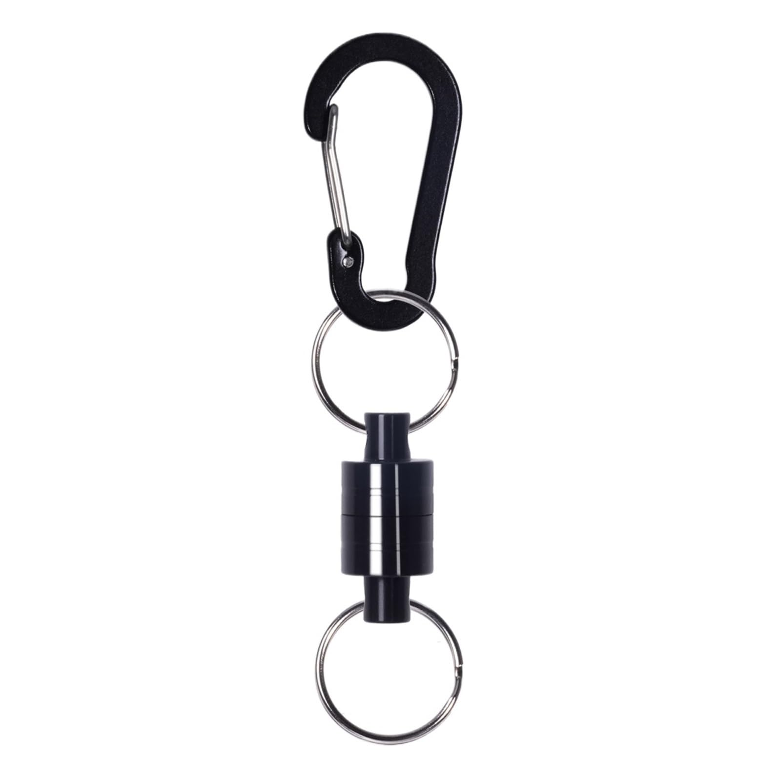 Manes De Pesca Accesorios de Pesca, Soporte magnético de liberación de Red con imán Fuerte Enrollado, Herramientas de Arrastre de Cuerda anticaída, 2 uds. Iman De Neodimio(Black Magnetic)
