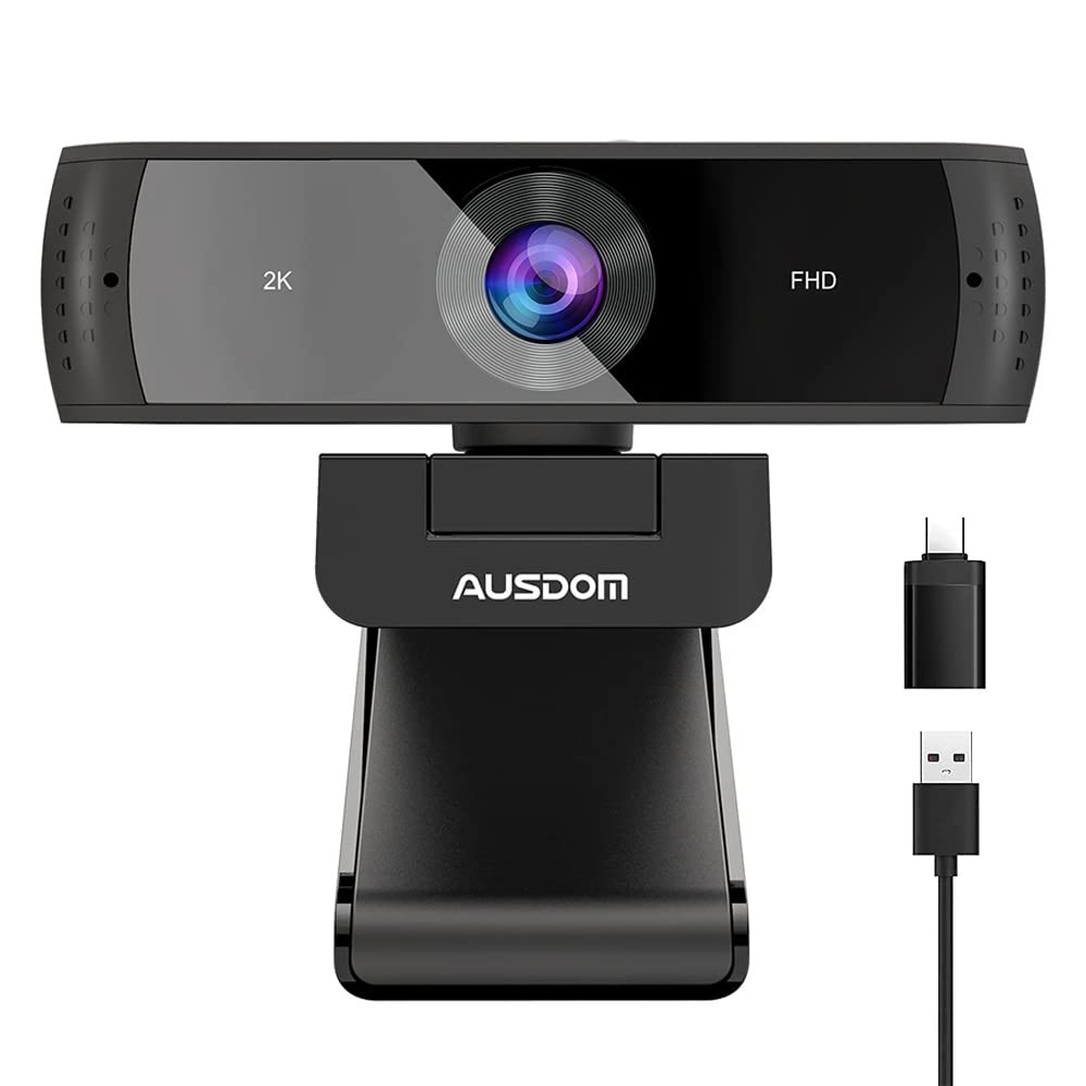 2k Autofocus Webcam With Dual Stereo Microphone And Privacy Cover