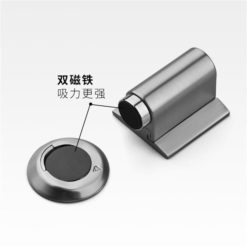 Fermaporta invisibile anticollisione anti-perforazione per bagno e camera da letto, fermaporta antiurto, fermaporta magnetico antivento, fermaporta per pavimento, bronzo giallo, 3 pezzi