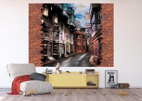 Harry Potter Diagon Alley Kinderzimmer Fototapete von AG Design | 252 x 182 cm | 4 Teile | AFTDXL 1980