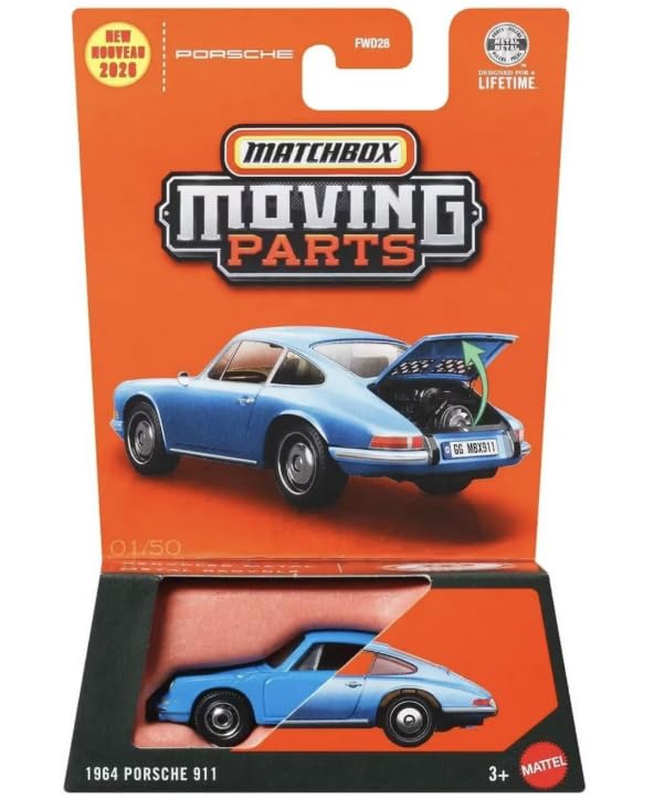 Matchbox Porsche 911 1964 a escala 1:64 azul miniatura 1