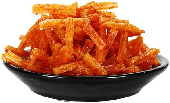 Spicy Chinese Strips,Mini Spicy Gluten Strips La Tiao, hot Strip, Irresistibly Chewy,latiao Chinese Snack 0.6oz PackAsian Snacks, 5Pack