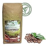 Whole Bean Coffee Organic (12oz), We Donate 10% to the Amazon Rainforest, Light Medium Roasted Gourmet Coffee Beans, Fair Trade and Usda Certified Organic, Rainforest Blend by Eco Vibe Coffee.