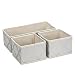 Sorbus Foldable Storage Drawer Closet Dresser Organizer Bins - 3 Piece Set -  Beige