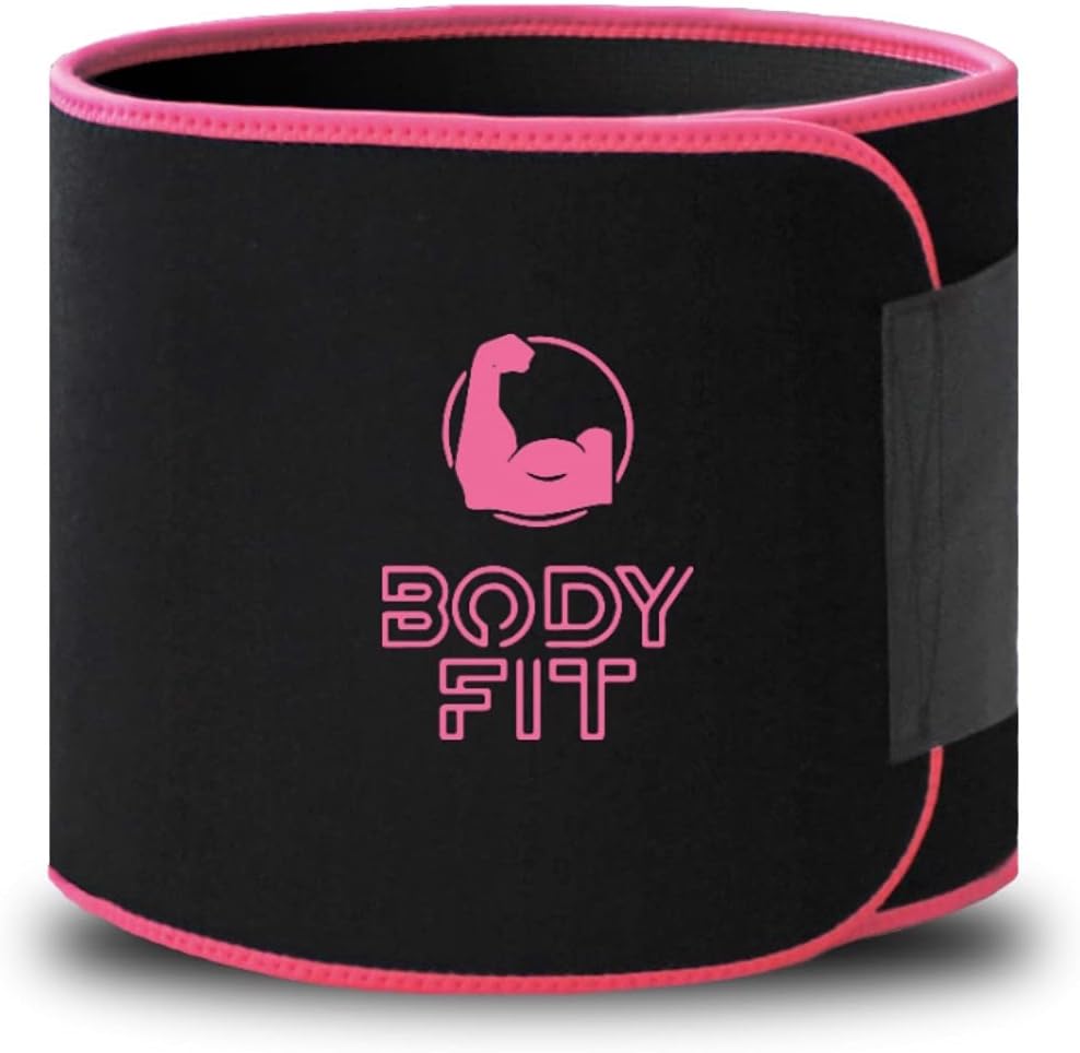 BodyFit Bundle | Includes Waist Trimmer, Sweat and Free Carrying Bag in Pink | Slim Down, Burn Fat Lose Water Weight Quick