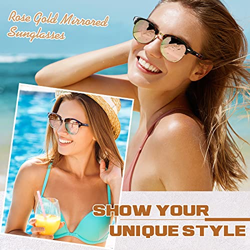 Image of GQUEEN Classic Horn Rimmed Semi Rimless Polarized Sunglasses for Men Women GQO6