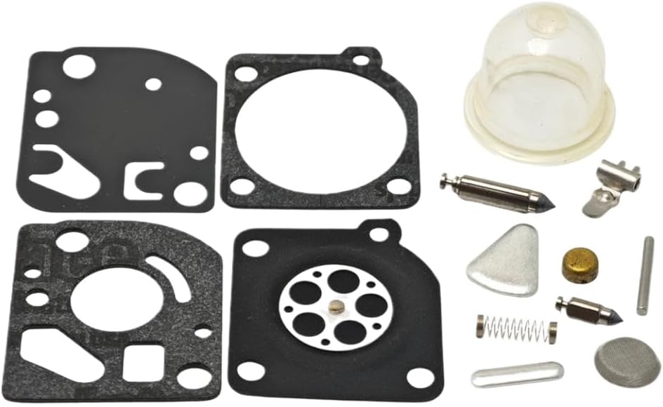 Carburetor Diaphragm Gasket Rebuild Repair Kit Compatible With 125 125R 128R 124L 124C 125C 125E 128CD 128LDX 128LD 128RJ
