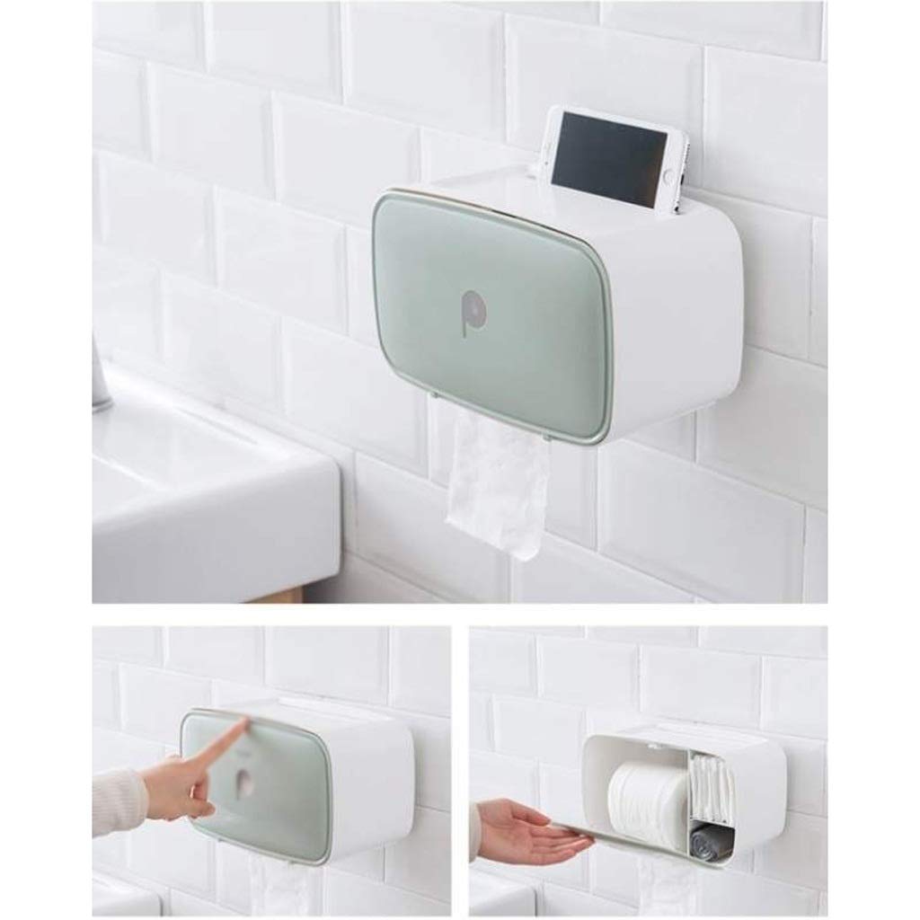 NEECS Porta Carta igienica Adesivo Porta fazzoletti da Cucina per Bagno Autoadesivo Impermeabile da Parete