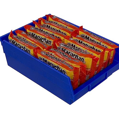 Akro-Mils 30150 Plastic Organizer And Storage Bins For Refrigerator, Kitchen, Cabinet, Or Pantry Organization, 12-Inch X 8-Inch X 4-Inch, Blue, 12-Pack #TOP5
