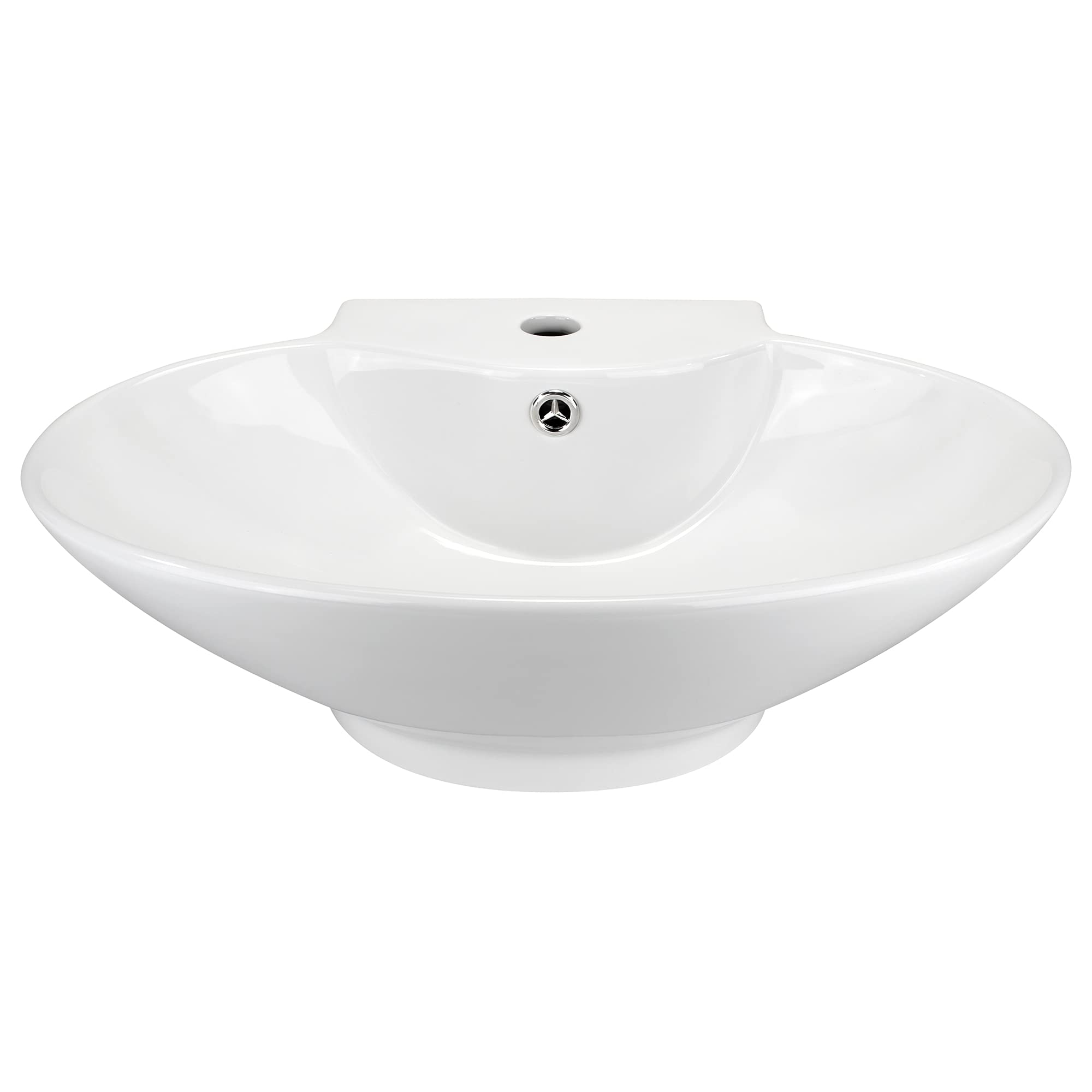 MOG Lavabo su piano in ceramica 57,5 x 44 x 17 cm design Marecchia in bianco